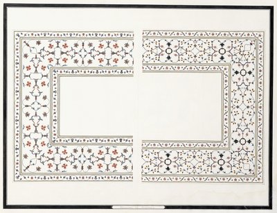 A mozaikok példányai, a császár sírjából, c. 1815 alkotó: Agra School