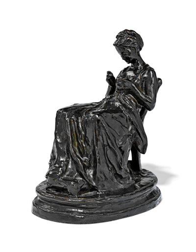La Brodeuse, 19. század vége – 20. század eleje (bronz) alkotó: Aime Jules Dalou