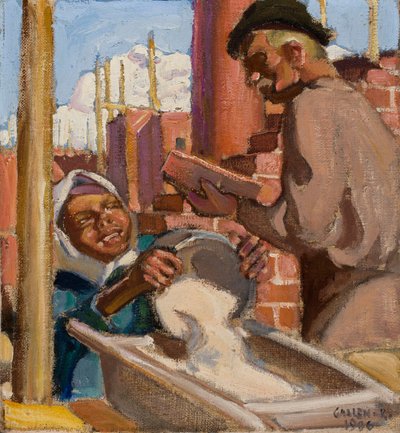 Építkezésen alkotó: Akseli Gallen-Kallela