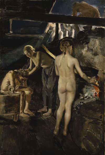 A Szaunában alkotó: Akseli Gallen-Kallela