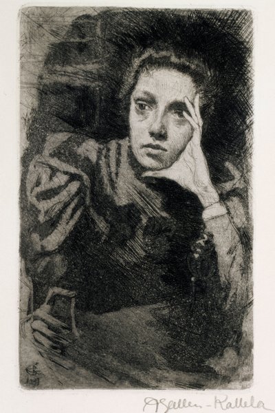 Viola Gallén, a művész nővére alkotó: Akseli Gallen-Kallela
