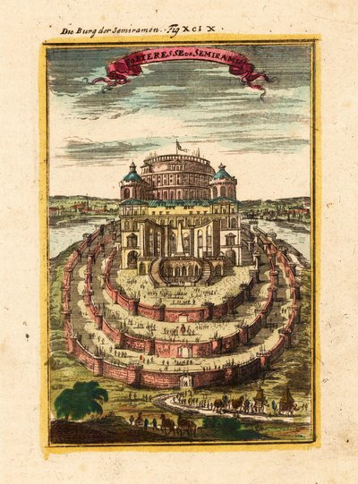 Semiramis erődje, 1719 alkotó: Alain Manesson Mallet