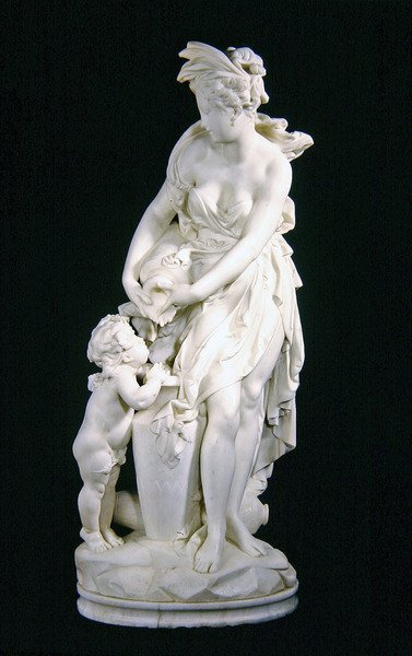 La Source (fehér márvány) alkotó: Albert-Ernest Carrier-Belleuse