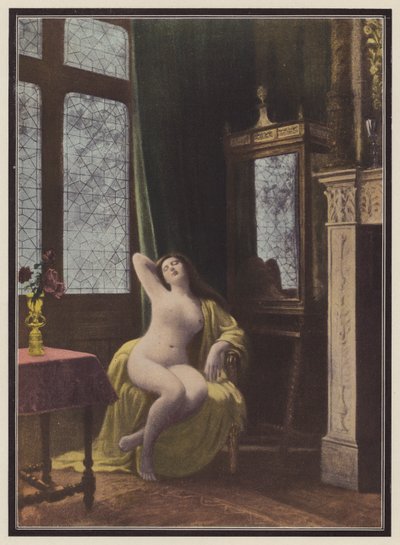Alvó nő (színes litó) alkotó: Albert (after) Aublet