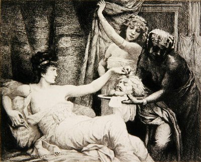 Herodias 1878 körül (rézkarc) alkotó: Albert Alexander Paul Rouffio