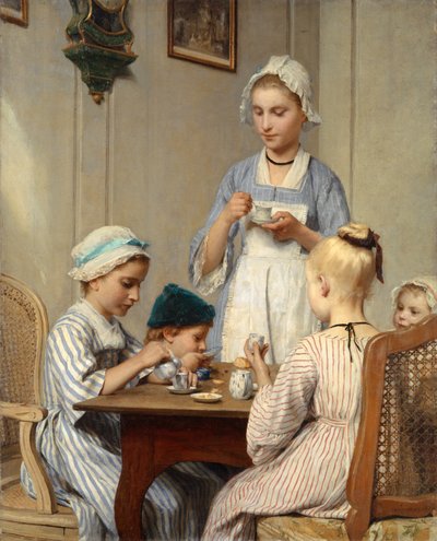 Gyermekek a reggelinél, 1879 alkotó: Albert Anker