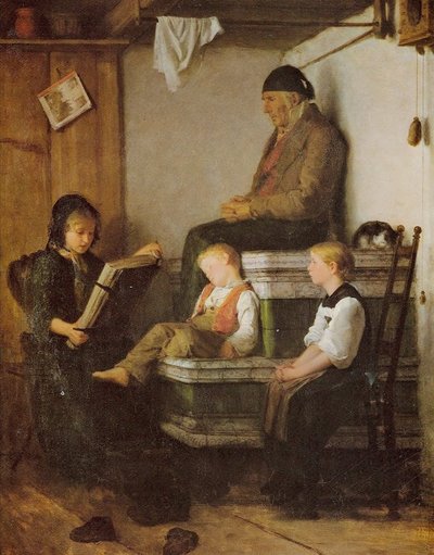 vasárnap délután alkotó: Albert Anker