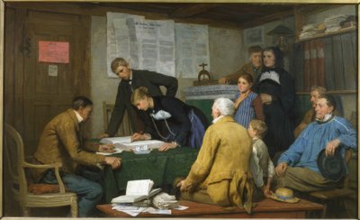 A polgári esküvő alkotó: Albert Anker