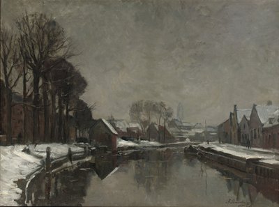 Egy belga város télen, 1912 alkotó: Albert Baertsoen