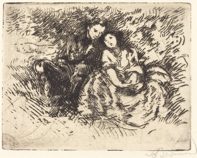 Szerelmes beszélgetés (Conversation amoureuse) alkotó: Albert Besnard