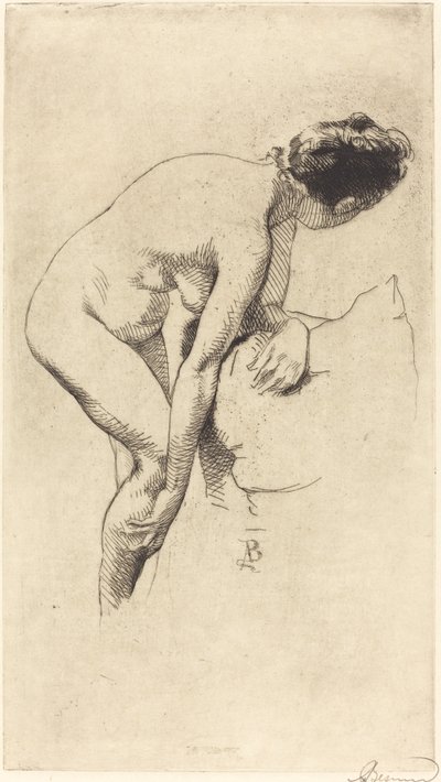Meztelen Tartja Lábát alkotó: Albert Besnard