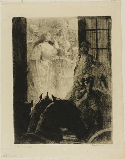 Társadalmi siker, hetes tányér a Nőtől alkotó: Albert Besnard