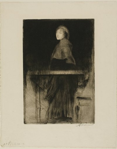 Nő egy köpenyben alkotó: Albert Besnard
