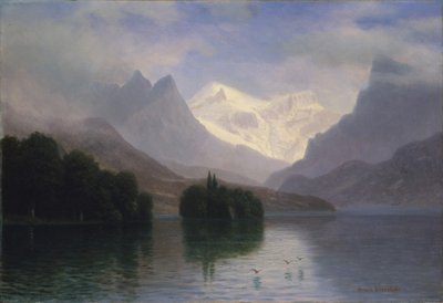 Hegyi jelenet alkotó: Albert Bierstadt