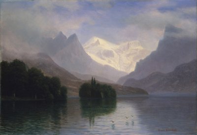Hegyi jelenet alkotó: Albert Bierstadt