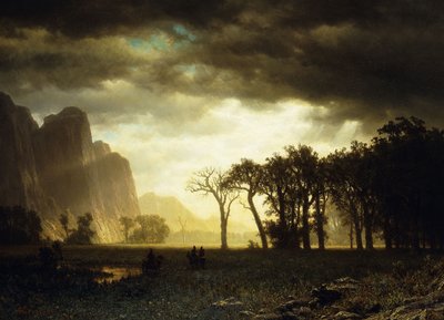Elhaladó vihar Yosemite-ben, 1865 alkotó: Albert Bierstadt