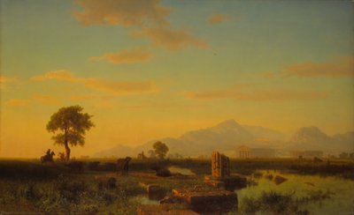 Paestum romjai alkotó: Albert Bierstadt