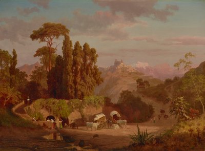 Subiaco látképe, Olaszország 1859 (Olaj, vászon) alkotó: Albert Bierstadt