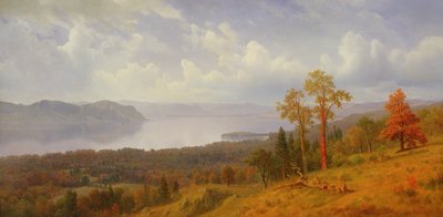 Kilátás a Hudsonról a Tappan Zee-n át a Hook-hegy felé, 1866 alkotó: Albert Bierstadt