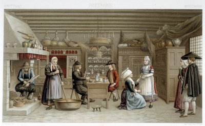 19. századi breton jelmezek és enteriőr – Racinet „” Le costume ancien et historique” című könyvében alkotó: Albert Charles August Racinet