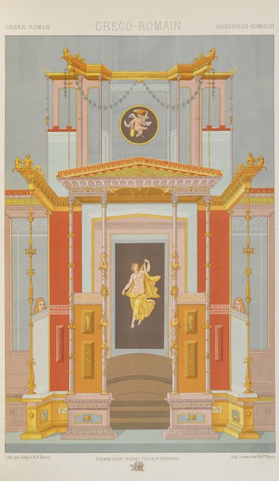 Görög-római, 8. tábla a „Polikromatikus dísz: száz tábla aranyban, ezüstben és színekben” 8. alkotó: Albert Charles August Racinet