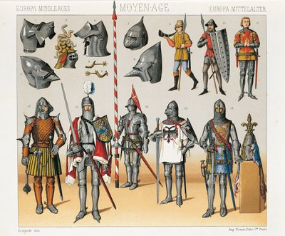 Illusztráció Auguste Racinet Történelmi jelmezek IV. kötetéből alkotó: Albert Charles August Racinet