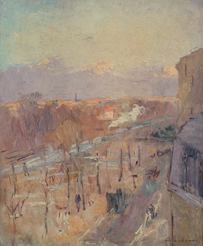 A párizsi sugárút vihar után (olaj, vászon) alkotó: Albert Charles Lebourg