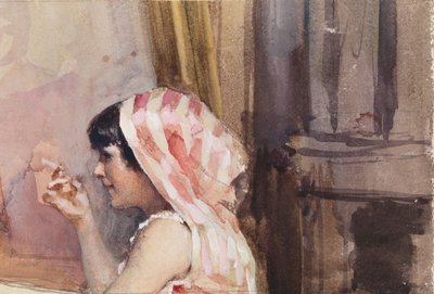 Dohányzó lány, tanulmány Spanyolországból alkotó: Albert Edelfelt