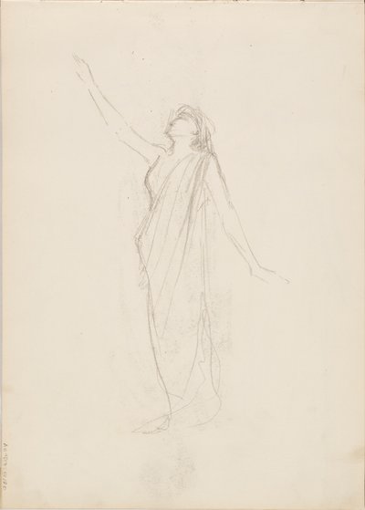 Aino Ackté mint Alcestis, vázlat alkotó: Albert Edelfelt