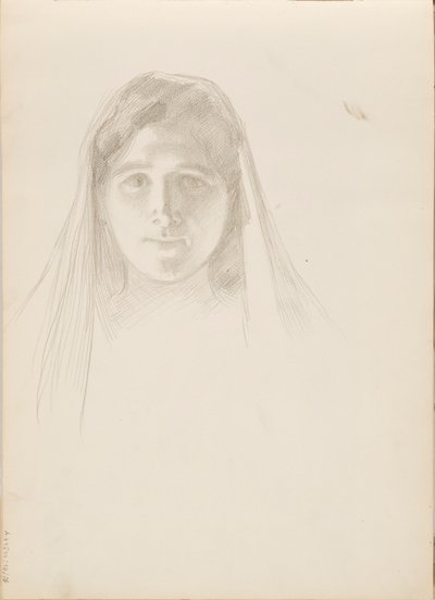 Aino Ackté mint Alkésztisz, arcképvázlat alkotó: Albert Edelfelt