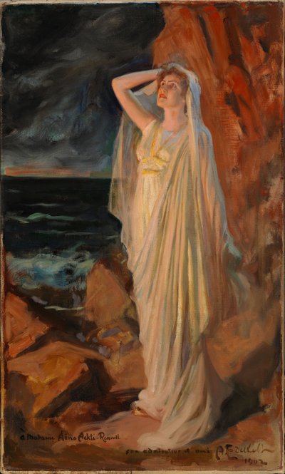 Aino Ackté Alcestis szerepében a Sztüx partján alkotó: Albert Edelfelt