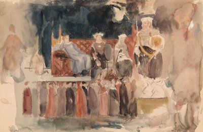 A jó kormányzás allegóriája, Ambrogio Lorenzetti freskójának vázlata a sienai Palazzo Pubblicóban alkotó: Albert Edelfelt