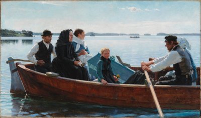 A gyermek koporsójának szállítása (Egy gyermek temetése) alkotó: Albert Edelfelt