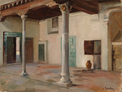 Udvar Toledóban alkotó: Albert Edelfelt