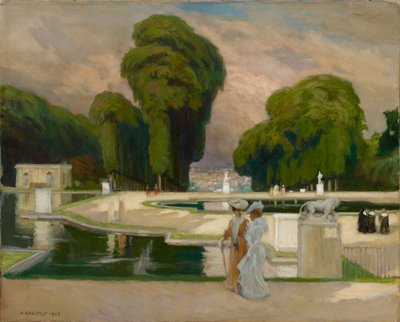 A párizsi Saint-Cloud parkból alkotó: Albert Edelfelt