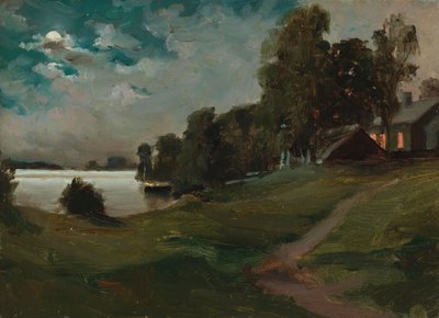 Haikko Villa holdfényben alkotó: Albert Edelfelt