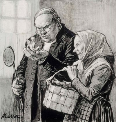 A kis zseni illusztrációja alkotó: Albert Edelfelt