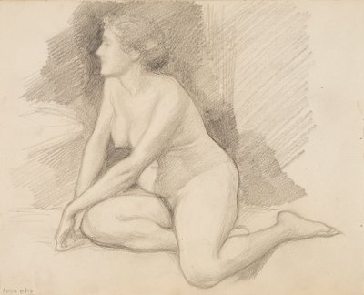 Meztelenül ülni alkotó: Albert Edelfelt