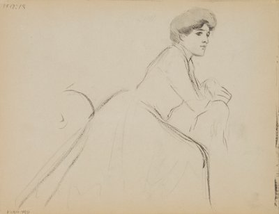 Ülő nő, profil alkotó: Albert Edelfelt