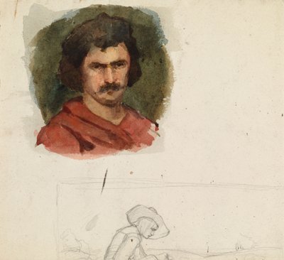 Olasz férfi, tanulmány alkotó: Albert Edelfelt