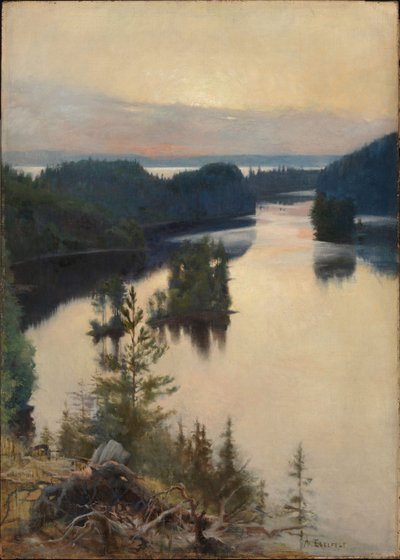 Kaukola-gerinc naplementekor alkotó: Albert Edelfelt