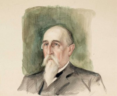 Leo Mechelin, portrétvázlat alkotó: Albert Edelfelt