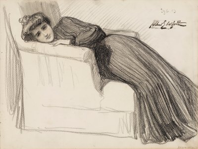 Pihenő nő alkotó: Albert Edelfelt
