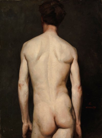Férfi modell, akadémiai tanulmány alkotó: Albert Edelfelt