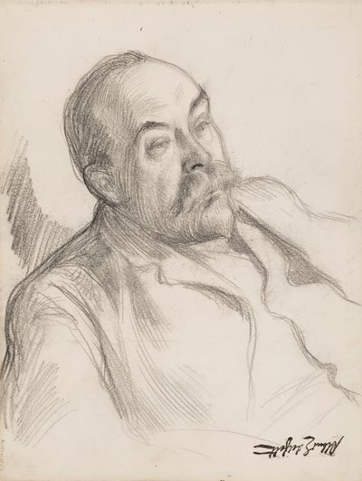 Férfi portré vázlat alkotó: Albert Edelfelt