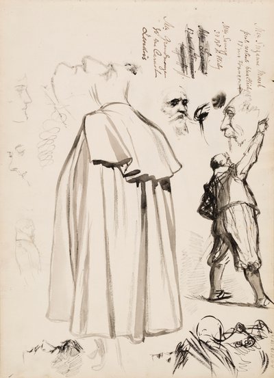 Férfi alakok, arcok alkotó: Albert Edelfelt