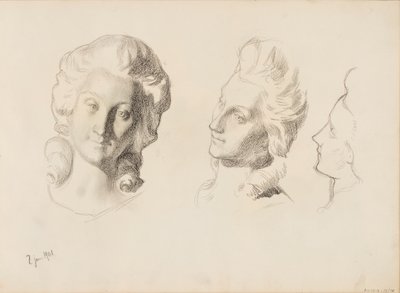 Maszkok, vázlat / 1700-as évek (Rokokoo), vázlat alkotó: Albert Edelfelt