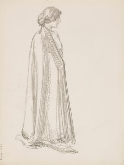 Nő köpenyben alkotó: Albert Edelfelt