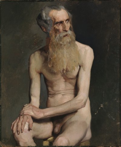 Ülő öregember, akadémiai tanulmány alkotó: Albert Edelfelt