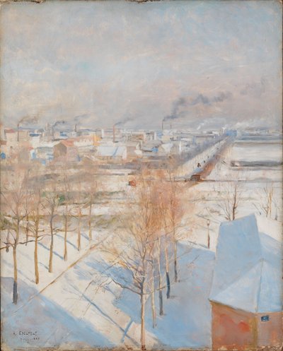 Párizs a hóban alkotó: Albert Edelfelt